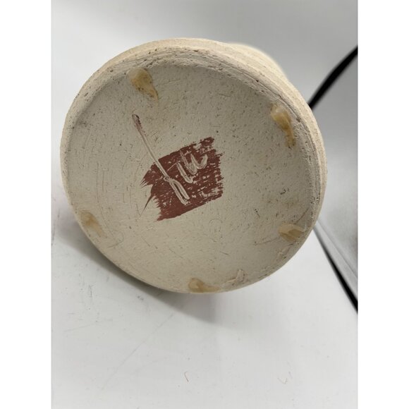 Vintage Signed Wine Chiller Pottery Vase Wine Chateau Elan 9" - Picture 12 of 13